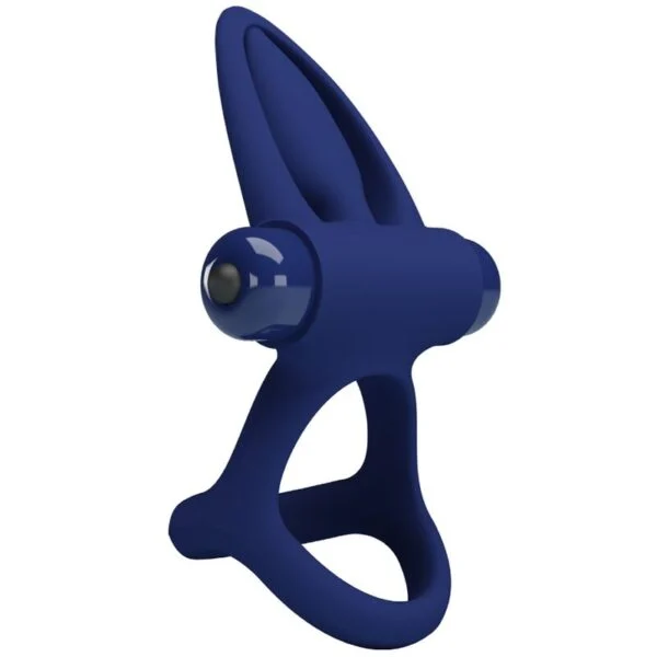 Pretty Love - Mat Doppio Anello con Vibrazione e Stimolatore Blu 3