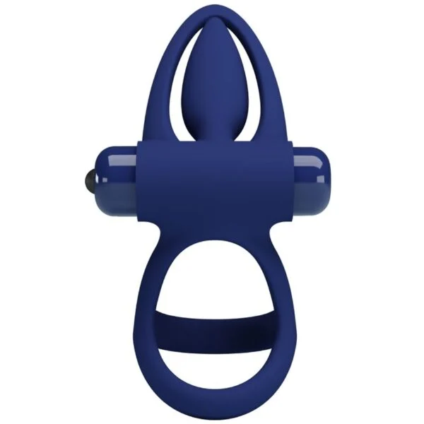 Pretty Love - Mat Doppio Anello con Vibrazione e Stimolatore Blu 4