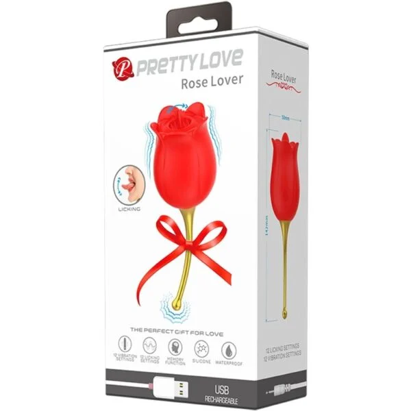 Pretty Love - Rose Lover Stimolatore Clitorideo Rose 12 Vibrazioni Rosso 6 Pretty Love - Rose Lover Stimolatore Clitorideo Rose 12 Vibrazioni Rosso 6
