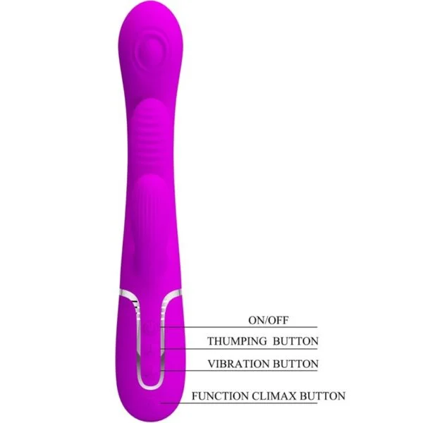 Pretty Love - Shania Vibratore Triplo Coniglio Multifunzione Rosa 5 Pretty Love - Shania Vibratore Triplo Coniglio Multifunzione Rosa 5