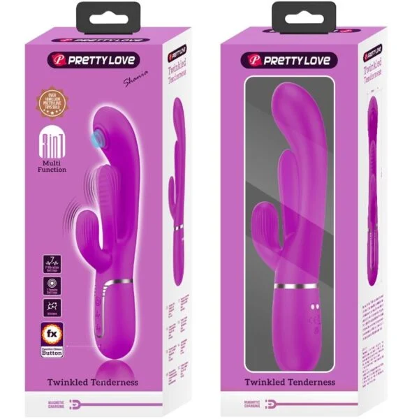 Pretty Love - Shania Vibratore Triplo Coniglio Multifunzione Rosa 8 Pretty Love - Shania Vibratore Triplo Coniglio Multifunzione Rosa 8
