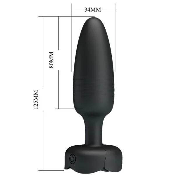 Pretty Love - Tarion Plug Anale con Luce LED Nero 12,5 cm 6 Pretty Love - Tarion Plug Anale con Luce LED Nero 12,5 cm 6