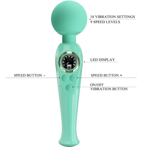 Pretty Love - Vibratore a Bacchetta Verde Skyler 7