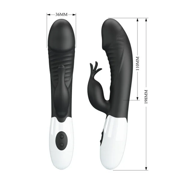 Pretty Love - Vibratore a Coniglio Rasmussen 30 Funzioni Nero 8