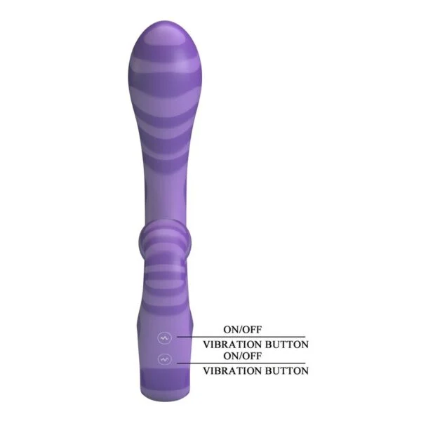 Pretty Love - Vibratore a Doppia Estiva con Manico 19 cm Ø 3,5 cm Viola 4 Pretty Love - Vibratore a Doppia Estiva con Manico 19 cm Ø 3,5 cm Viola 4