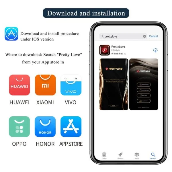 Pretty Love - Vibratore Anale e Perineo Anthony con Controllo Tramite App, Nero 7