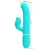 Pretty Love - Vibratore Coniglio con Leccatura Verde Acqua 2