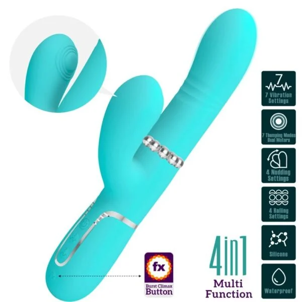 Pretty Love - Vibratore Multifunzione G-Spot Verde Acqua 3 Pretty Love - Vibratore Multifunzione G-Spot Verde Acqua 3