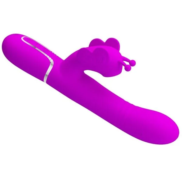 Pretty Love - Vibratore Multifunzione Rabbit 4 in 1 Farfalla Fucsia 5 Pretty Love - Vibratore Multifunzione Rabbit 4 in 1 Farfalla Fucsia 5