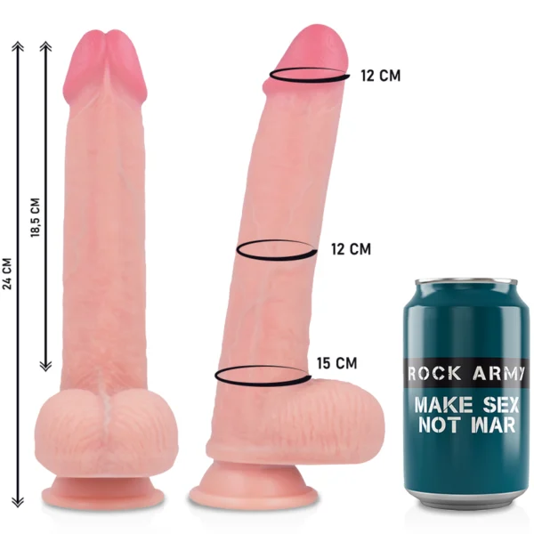 Rockarmy - Arn S + Dildo in Silicone Liquido Premium Kingcobra 24 cm -O- 4.77 cm 3