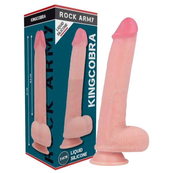 Rockarmy - Liquid Silicone Premium Kingcobra Realistico 24 cm -O- 4.77 cm 2 Rockarmy - Liquid Silicone Premium Kingcobra Realistico 24 cm -O- 4.77 cm 2