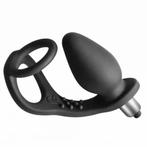 Rocks-Off - Vibratore Prostatico Ro-Zen con Doppio Anello e 7 Velocità, Nero Onice