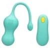 Romp - Cello Vibratore Multifunzione a Uovo Turchese con Telecomando