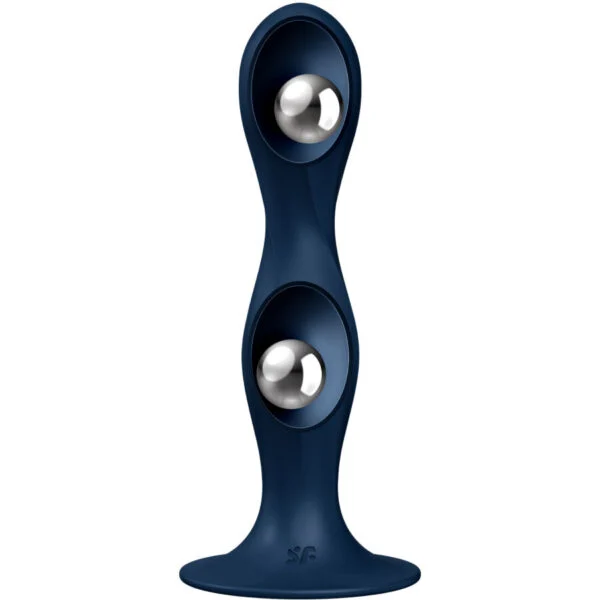 Satisfyer - Dildo in Silicone Doppia Sfera Blu 2
