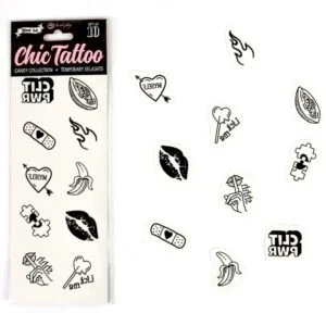 Secret Play - Set di 10 Tatuaggi Temporanei della Collezione Candy