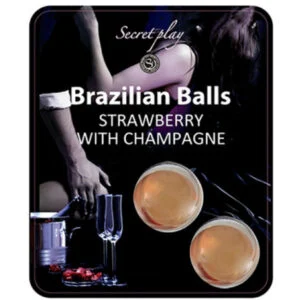 Secretplay - Set di Palline Brasiliane Fragola e Champagne Secretplay - Set di Palline Brasiliane Fragola e Champagne