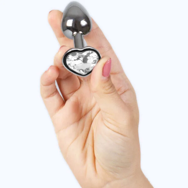 Secretplay - Tappo in Metallo Cuore di Cristallo Trasparente Taglia Piccola 7 cm 3 Secretplay - Tappo in Metallo Cuore di Cristallo Trasparente Taglia Piccola 7 cm 3
