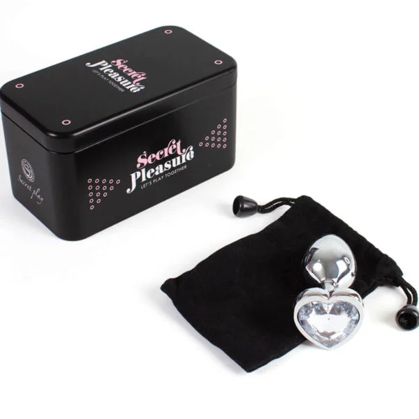 Secretplay - Tappo in Metallo Cuore di Cristallo Trasparente Taglia Piccola 7 cm 4 Secretplay - Tappo in Metallo Cuore di Cristallo Trasparente Taglia Piccola 7 cm 4