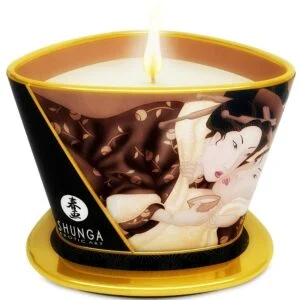Shunga - Mini Caress By Candelight Candela da Massaggio al Cioccolato 170 ml