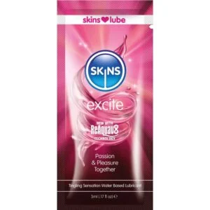 Skins - Excite Lubrificante a Base D'acqua Monodose 5 ml Skins - Excite Lubrificante a Base D'acqua Monodose 5 ml