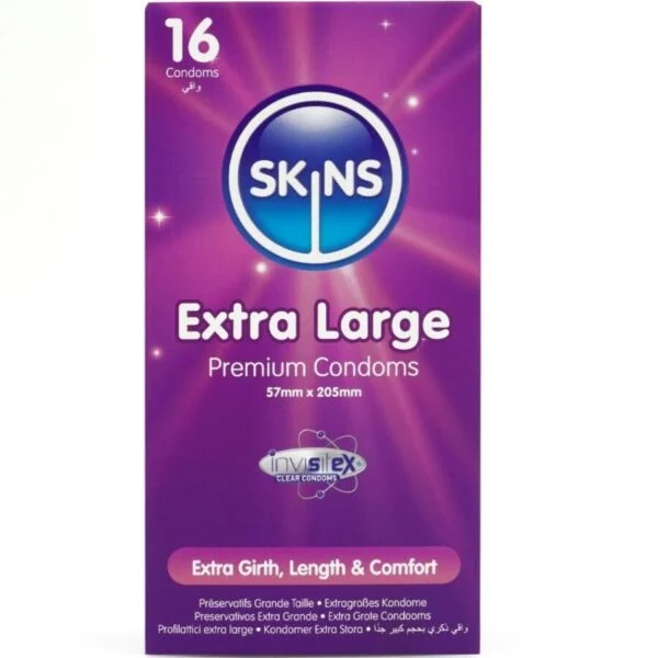 Skins - Preservativi Extra Large Premium Confezione da 16 Skins - Preservativi Extra Large Premium Confezione da 16
