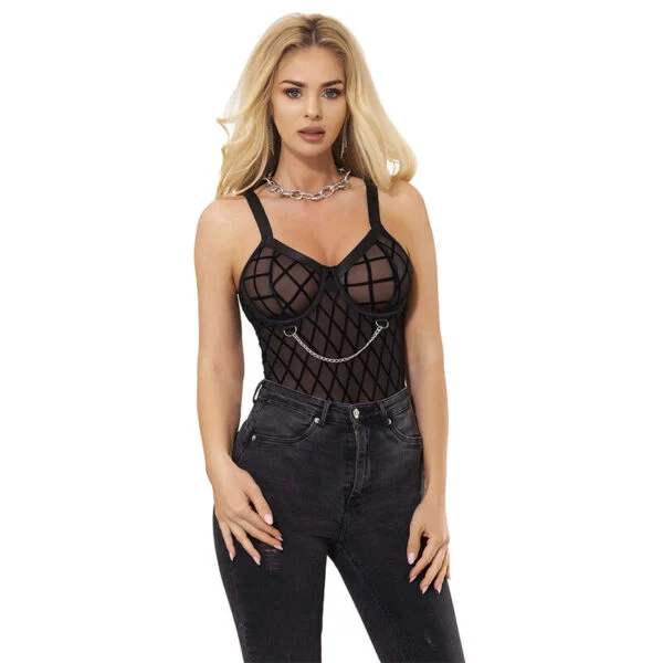 Subblime - 9542277 Body con Catene + Cintura Reggicalze Nero L/XL 4 Subblime - 9542277 Body con Catene + Cintura Reggicalze Nero L/XL 4