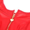 Subblime - 957681 Abito in Pelle con Zip Cuore Rosso S/M 6