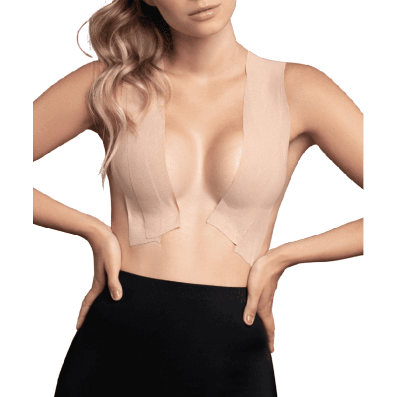 NASTRO CORPO REGGISENO BYE 5M X 6,5 CM + 3 COPPIA COPRISCOPRI IN RASO NUDE