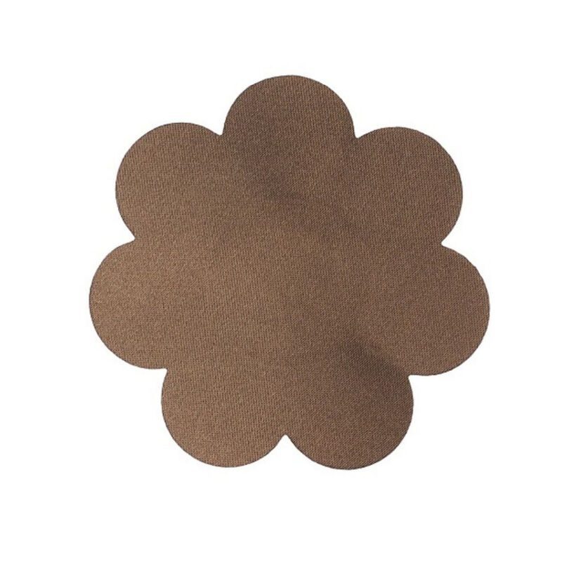 NASTRO CORPO REGGISENO BYE 5M X 6,5 CM + 3 COPPIA COPRI COPRI NIPLES IN RASO MARRONE SCURO
