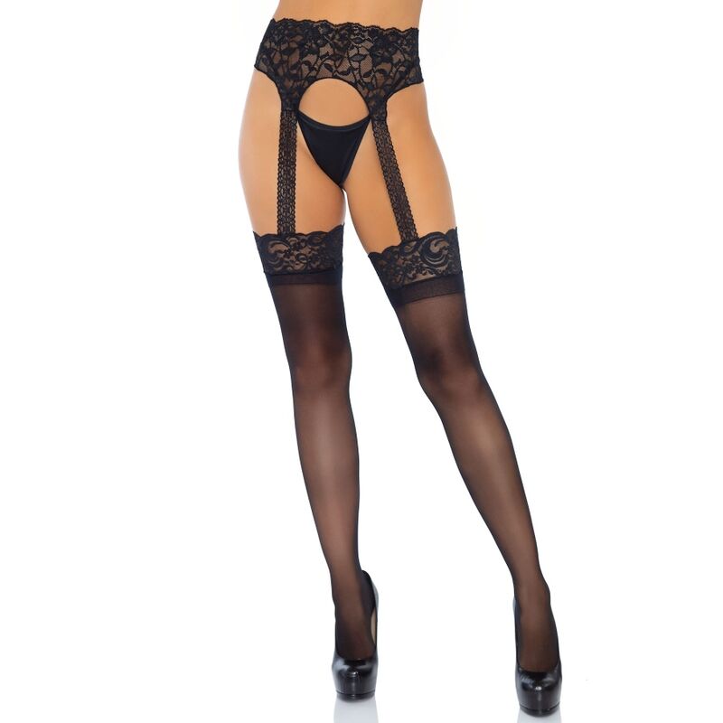 LEG AVENUE MEDIAS CON LIGUERO OPACAS TAGLIA UNICA