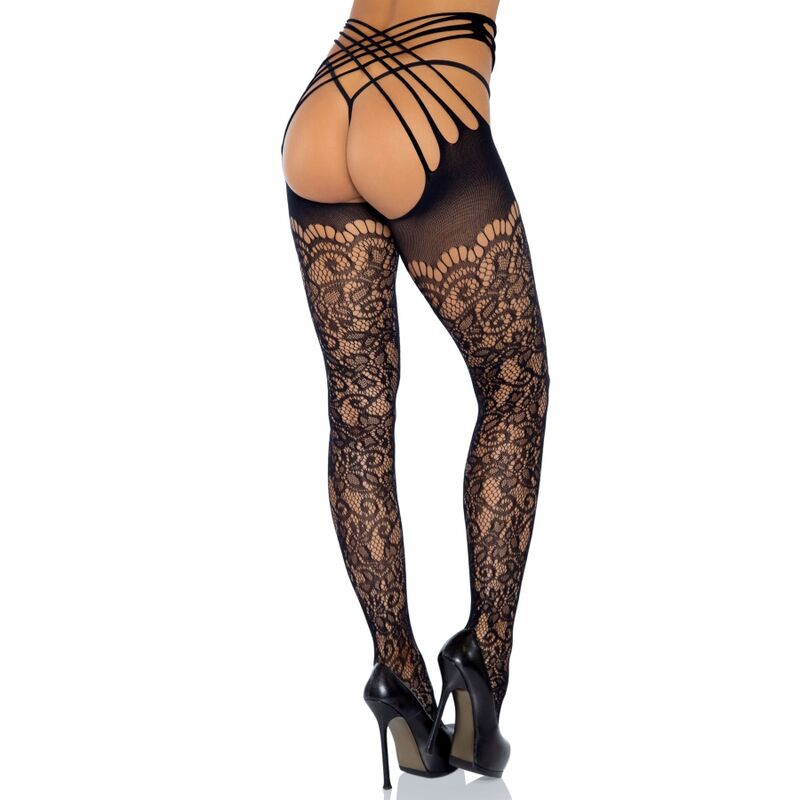 LEG AVENUE AVVOLGIMENTO INTORNO A COLLANT CROTHLESS TG UNICA