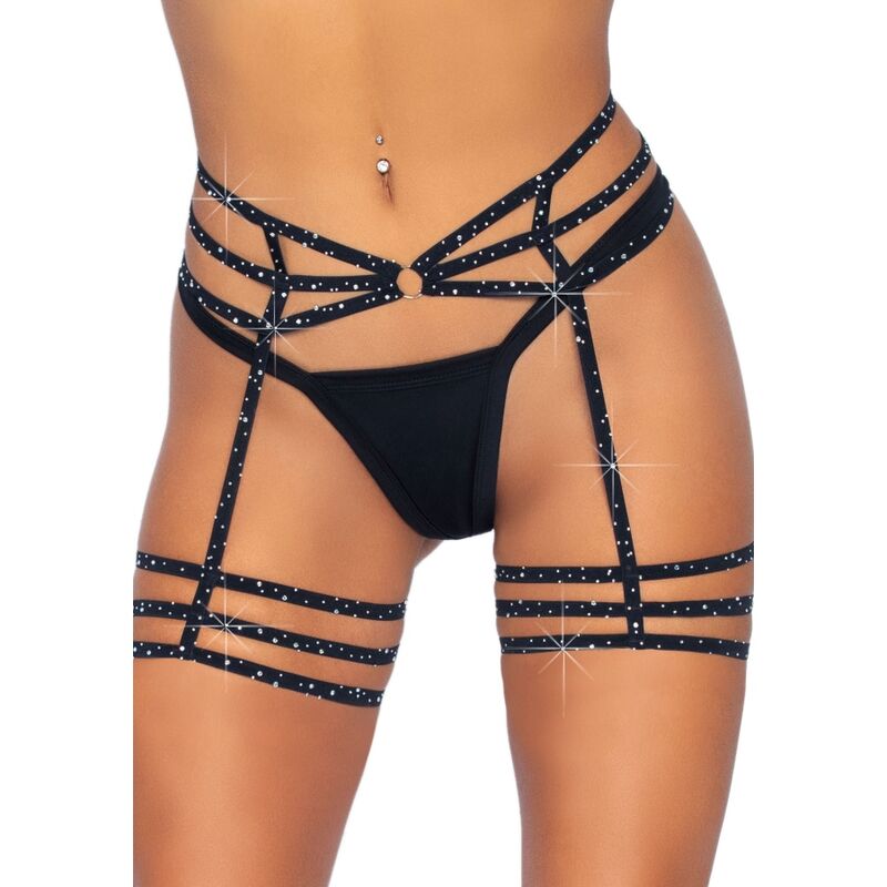 LEG AVENUE CINTURINI IN STRASS TAGLIA UNICA