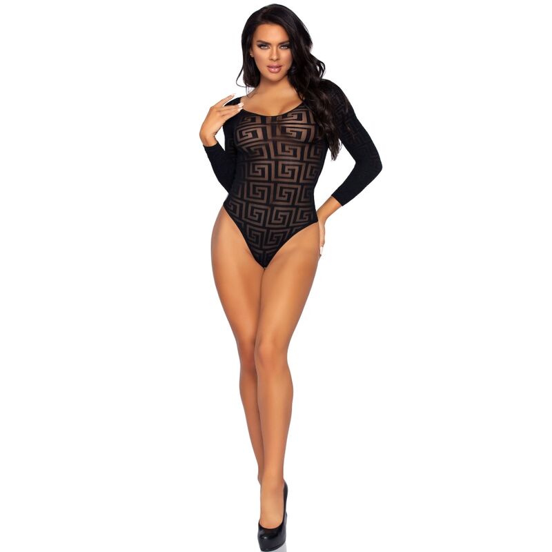 BODY A MOSAICO TRASPARENTE OPACO TAGLIA UNICA - LEG AVENUE