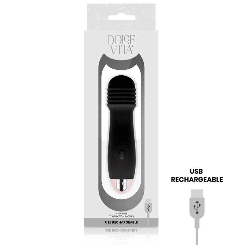 VIBRATORE RICARICABILE 7 VELOCITÀ DOLCE VITA - NERO