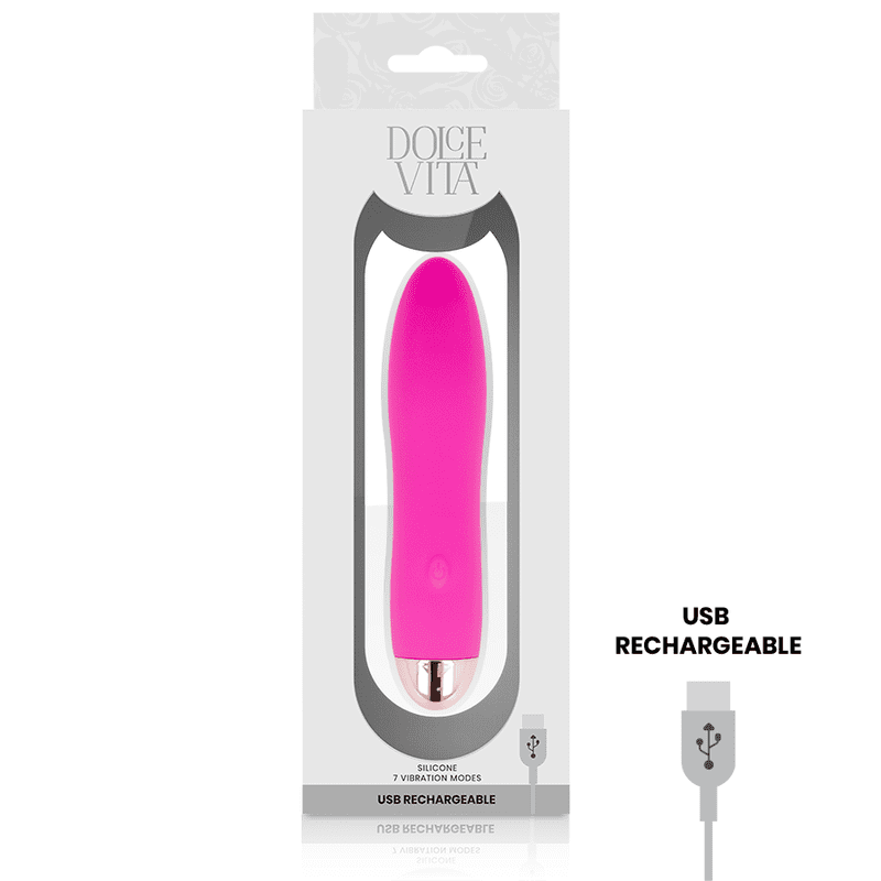 VIBRATORE RICARICABILE 7 VELOCITÀ DOLCE VITA - ROSA