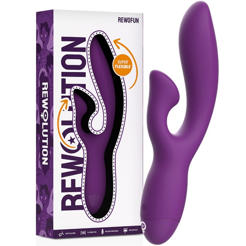 VIBRATORE FLESSIBILE RABBIT REWOLUTION REWOFUN