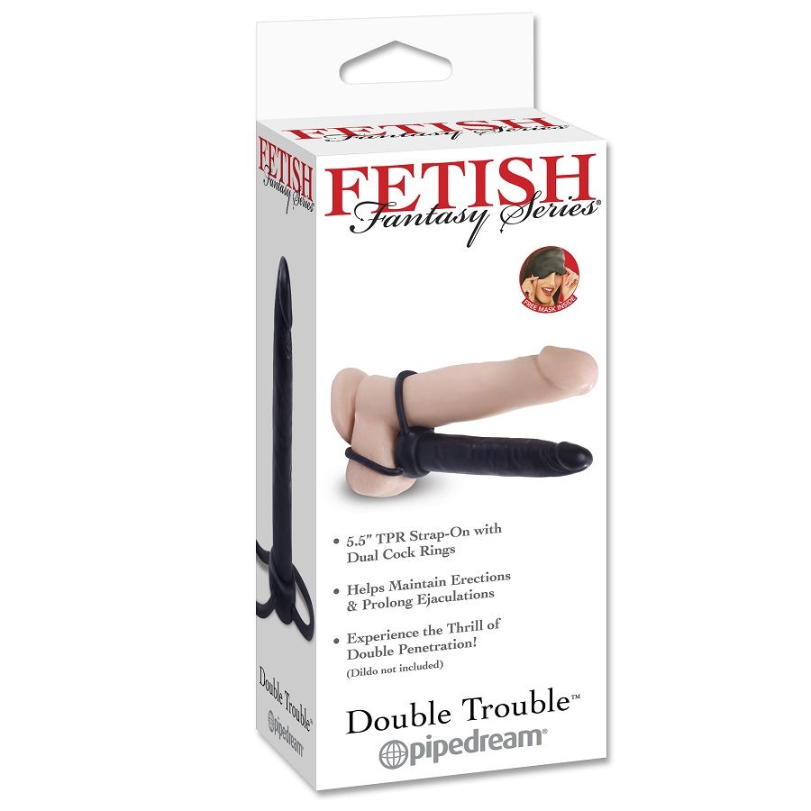 DILDO STRAP-ON CON DOPPIO ANELLO FALLICO FETISH FANTASY
