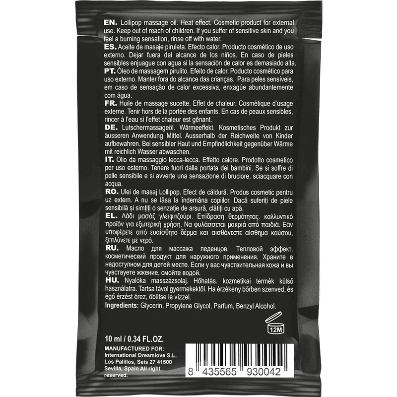 COQUETTE CHIC DESIRE LOLLIPOP OLIO DA MASSAGGIO KISSABLE SENSATION RISCALDANTE 10 ML