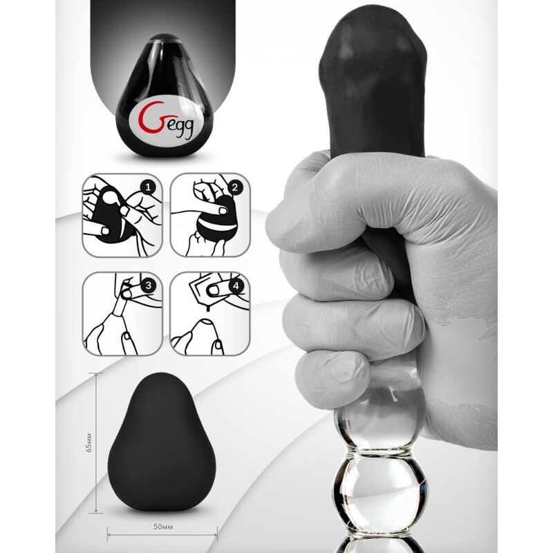 GVIBE UOVO STRUTTURATO E RIUTILIZZABILE - NERO