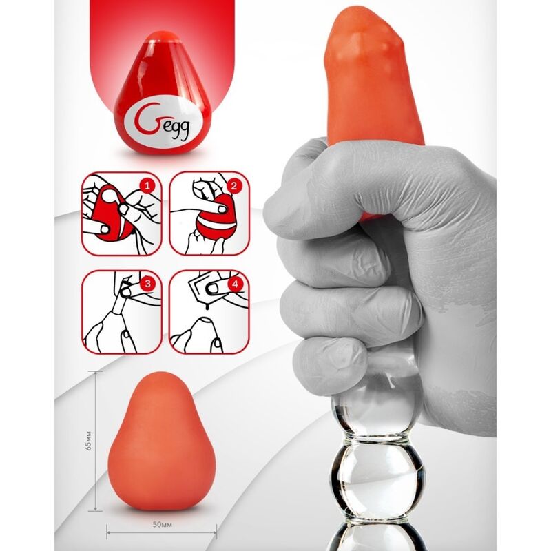 GVIBE UOVO STRUTTURATO E RIUTILIZZABILE - ROSSO