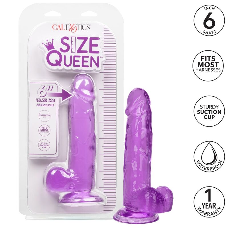 DILDO REGINA DIMENSIONI CALEX - VIOLA 15,3 CM