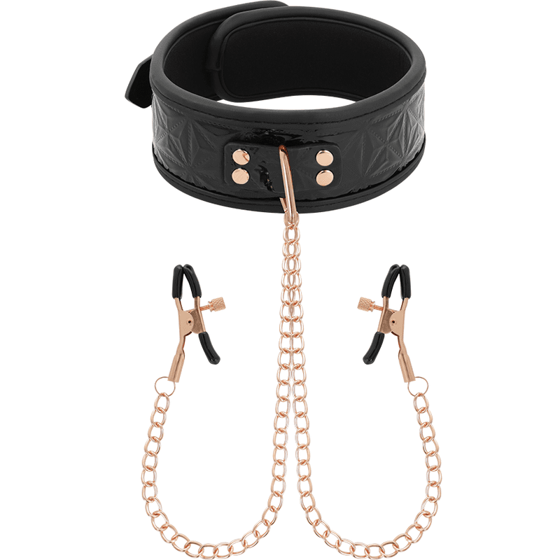 COLLARE BEGME BLACK EDITION CON MORSETTI PER CAPEZZOLI