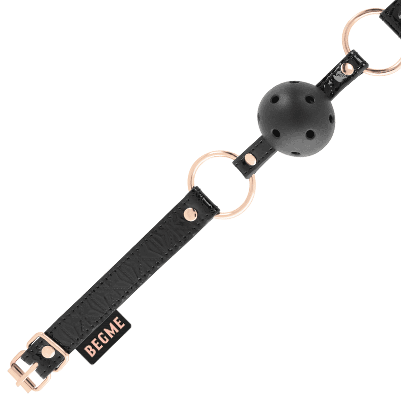 BEGME BLACK EDITION BALL GAG VEGAN IN PELLE