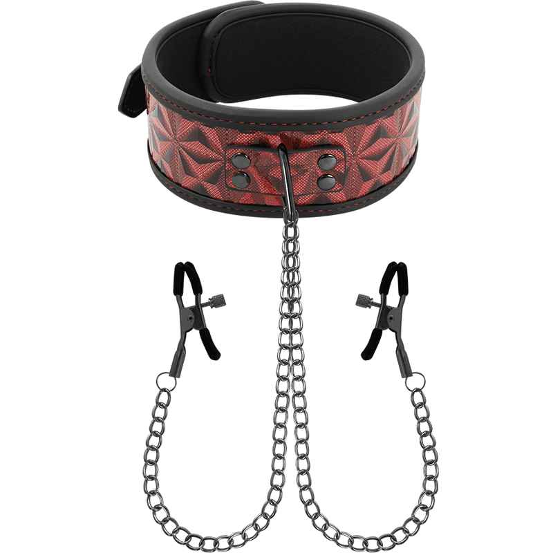 COLLARE CON MORSETTI PER CAPEZZOLI BEGME RED EDITION