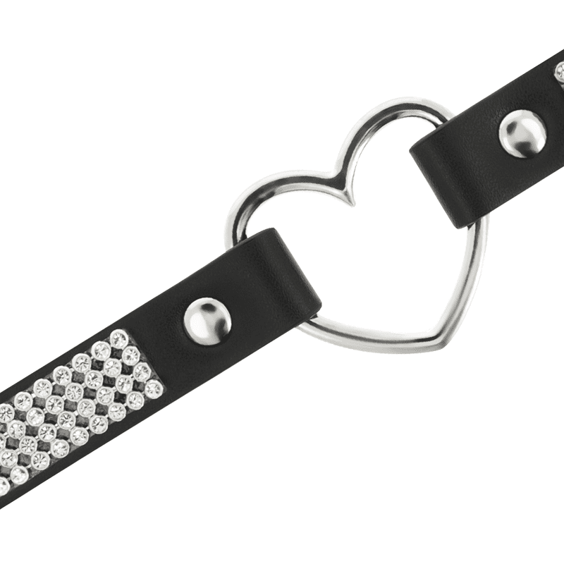 COQUETTE CHIC DESIRE CHOKER ARTIGIANALE IN PELLE VEGAN - CUORE