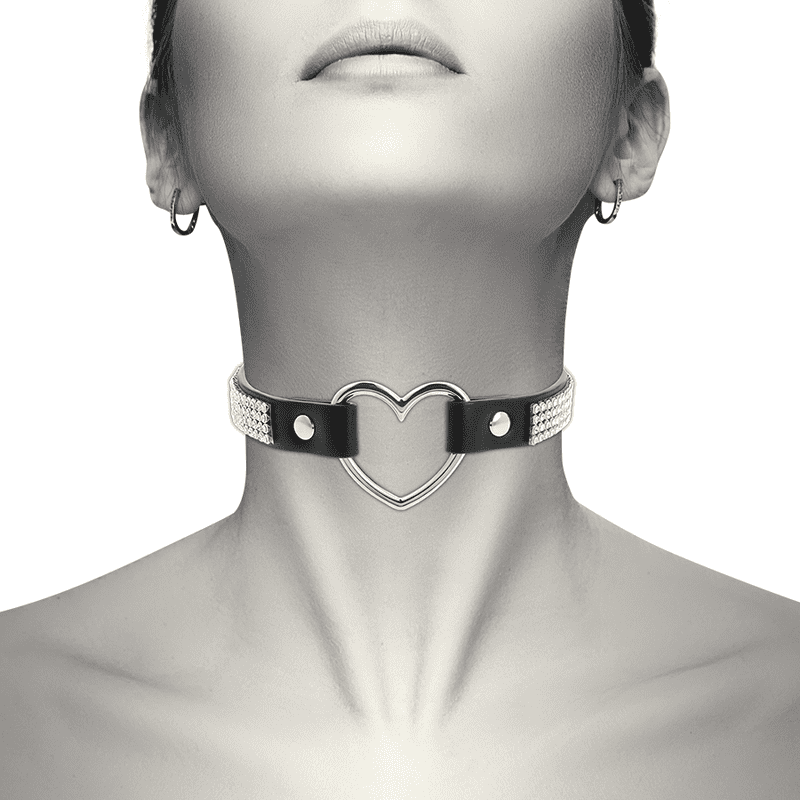 COQUETTE CHIC DESIRE CHOKER ARTIGIANALE IN PELLE VEGAN - CUORE