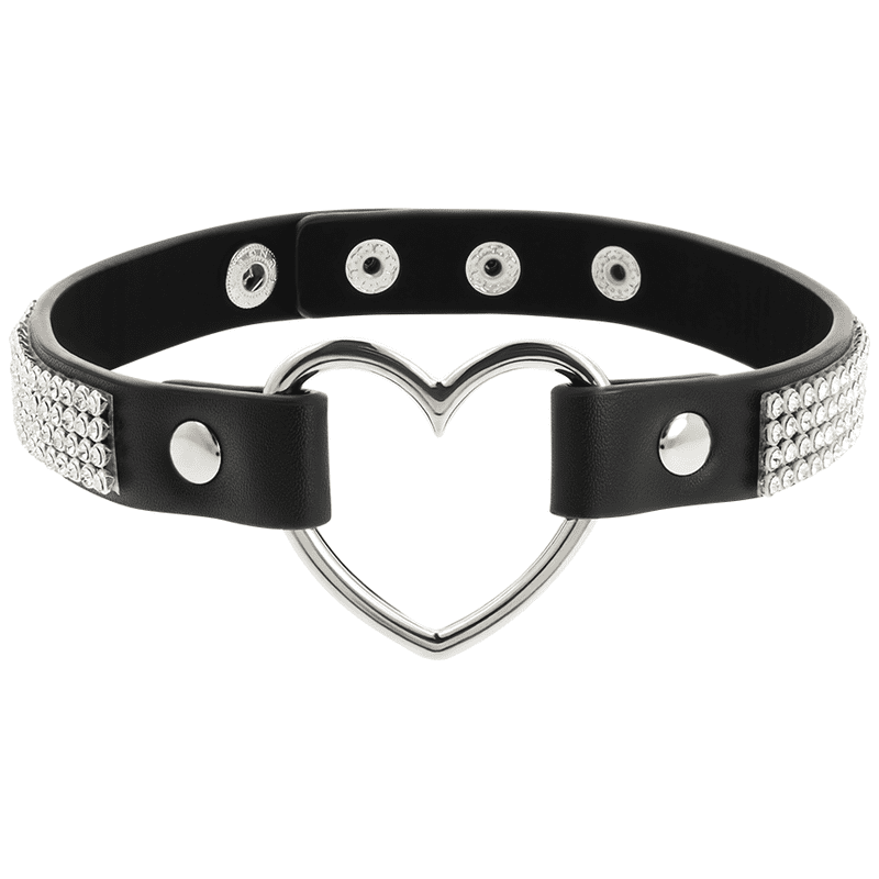 COQUETTE CHIC DESIRE CHOKER ARTIGIANALE IN PELLE VEGAN - CUORE