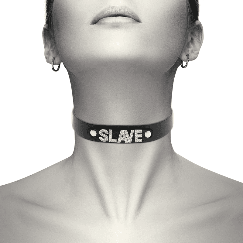 COQUETTE CHIC DESIRE CHOKER IN PELLE VEGAN - SLAVE