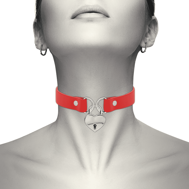 COQUETTE CHIC DESIRE CHIAVI DEL GIROCOLLO ARTIGIANALE A CUORE - ROSSO