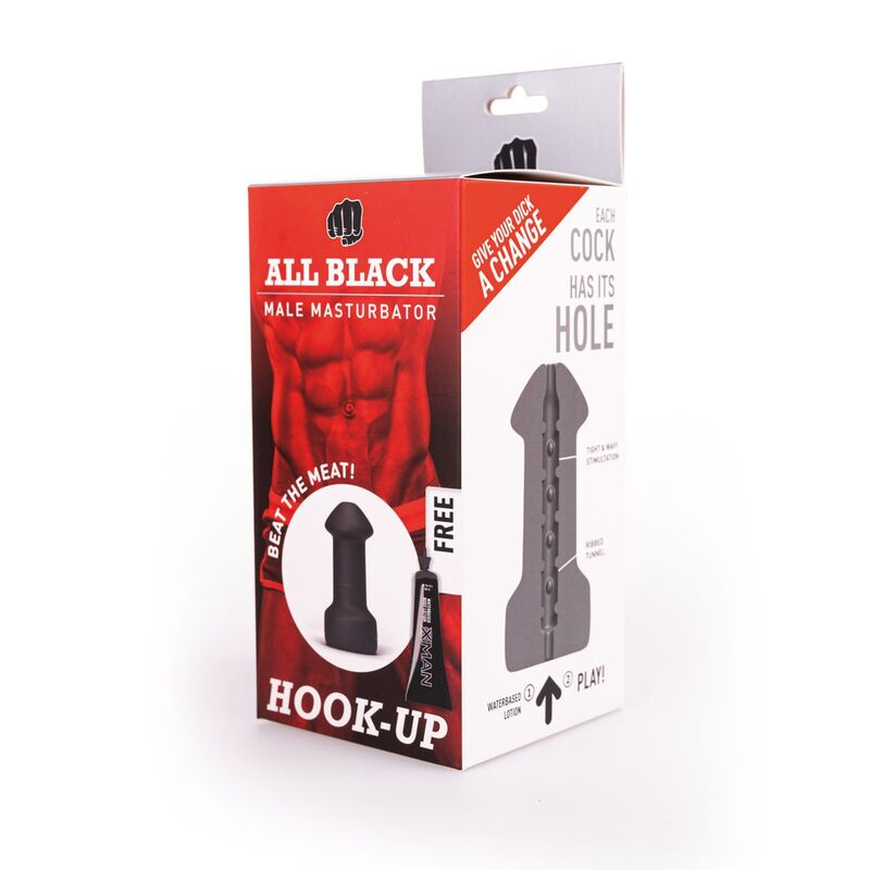 MASTURBATORE MASCHILE ALL BLACK HOOK-UP